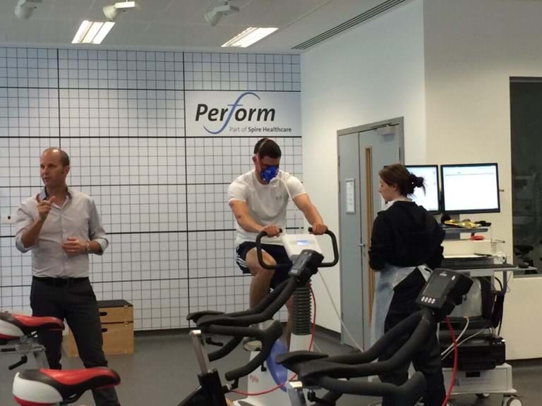 Dr Simon Sostaric & physiology tests at St Georges Park, UK